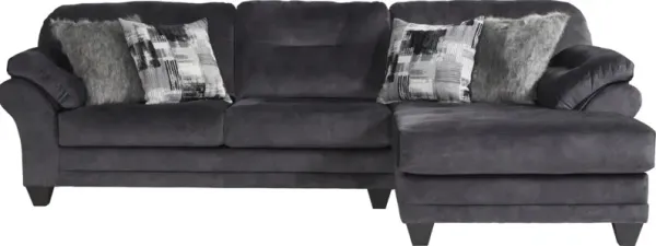 Hughes FurnitureÂ® 21900 2-Piece Wonderland Slate Right-Arm Facing Sectional