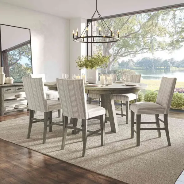 Jofran Inc. Telluride 7-Piece Beige/Driftwood Counter Table Dining Set