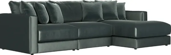 Jackson Furniture Remington 3-Piece Pine Right Arm Facing Sectional and Chaise