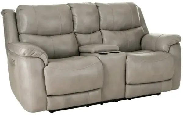 HomeStretch Galaxy Gray Power Reclining Loveseat
