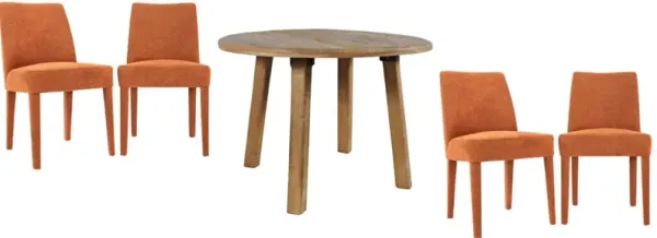 Jofran Inc. Reclamation/Urban Archive 5-Piece Brown/Auburn Dining Table Set