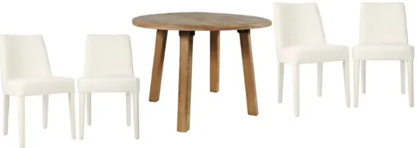 Jofran Inc. Reclamation/Urban Archive 5-Piece Brown/Ivory Dining Table Set