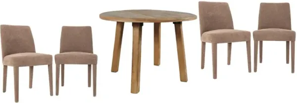 Jofran Inc. Reclamation/Urban Archive 5-Piece Brown/Sable Dining Table Set