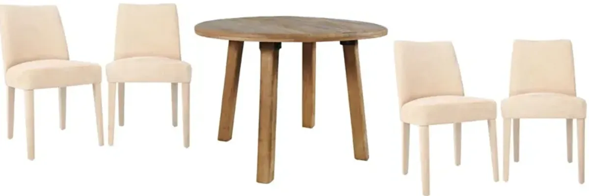 Jofran Inc. Reclamation/Urban Archive 5-Piece Brown/Sand Dining Table Set
