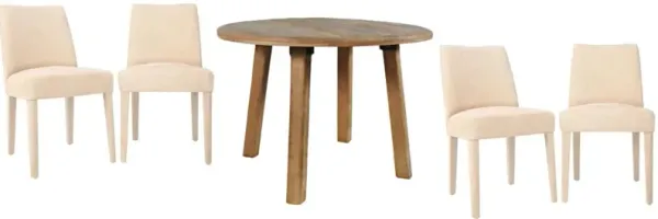 Jofran Inc. Reclamation/Urban Archive 5-Piece Brown/Sand Dining Table Set