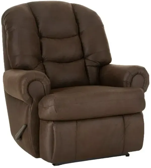 HomeStretch Mack Brown Leather Wall-Saver Recliner