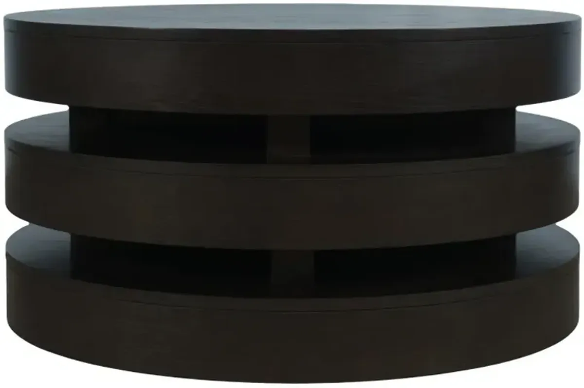 Jofran Inc. Brix Espresso Round Cocktail Table with Casters