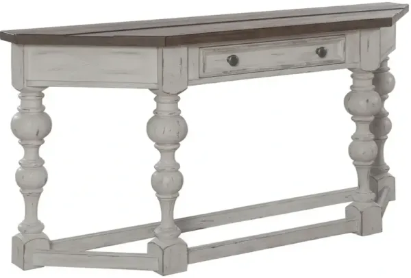 Liberty Furniture River Place Riverstone White/Tobacco Accent Console Table