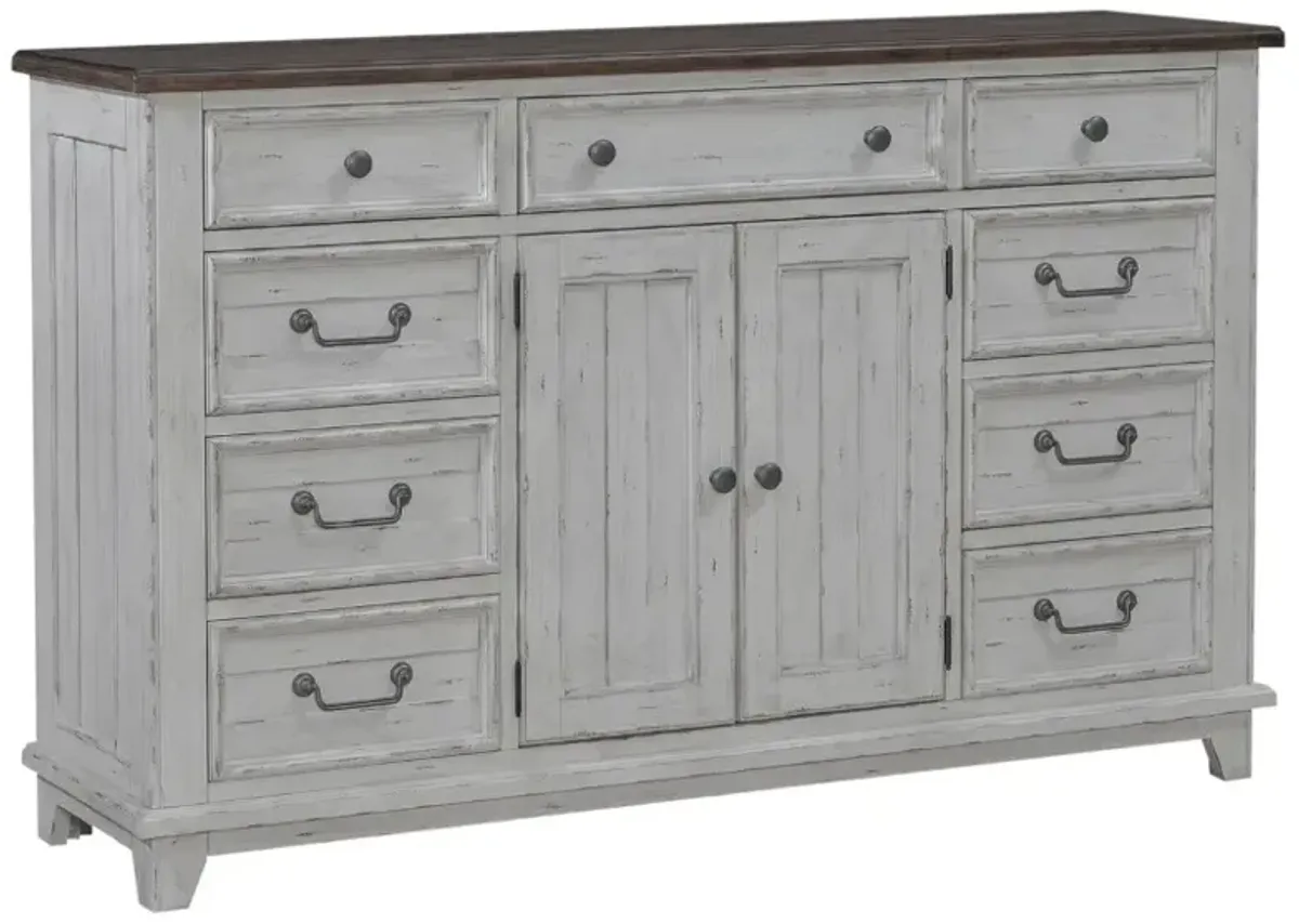 Liberty Furniture River Place Riverstone White/Tobacco Dresser