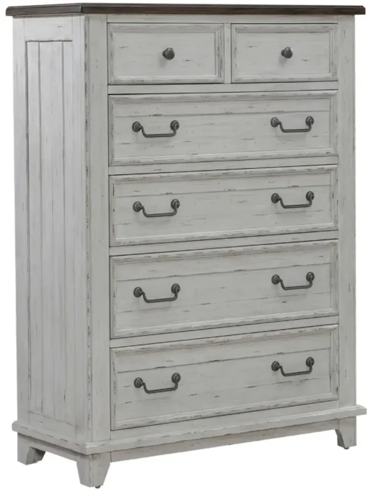 Liberty Furniture River Place Riverstone White/Tobacco Chest