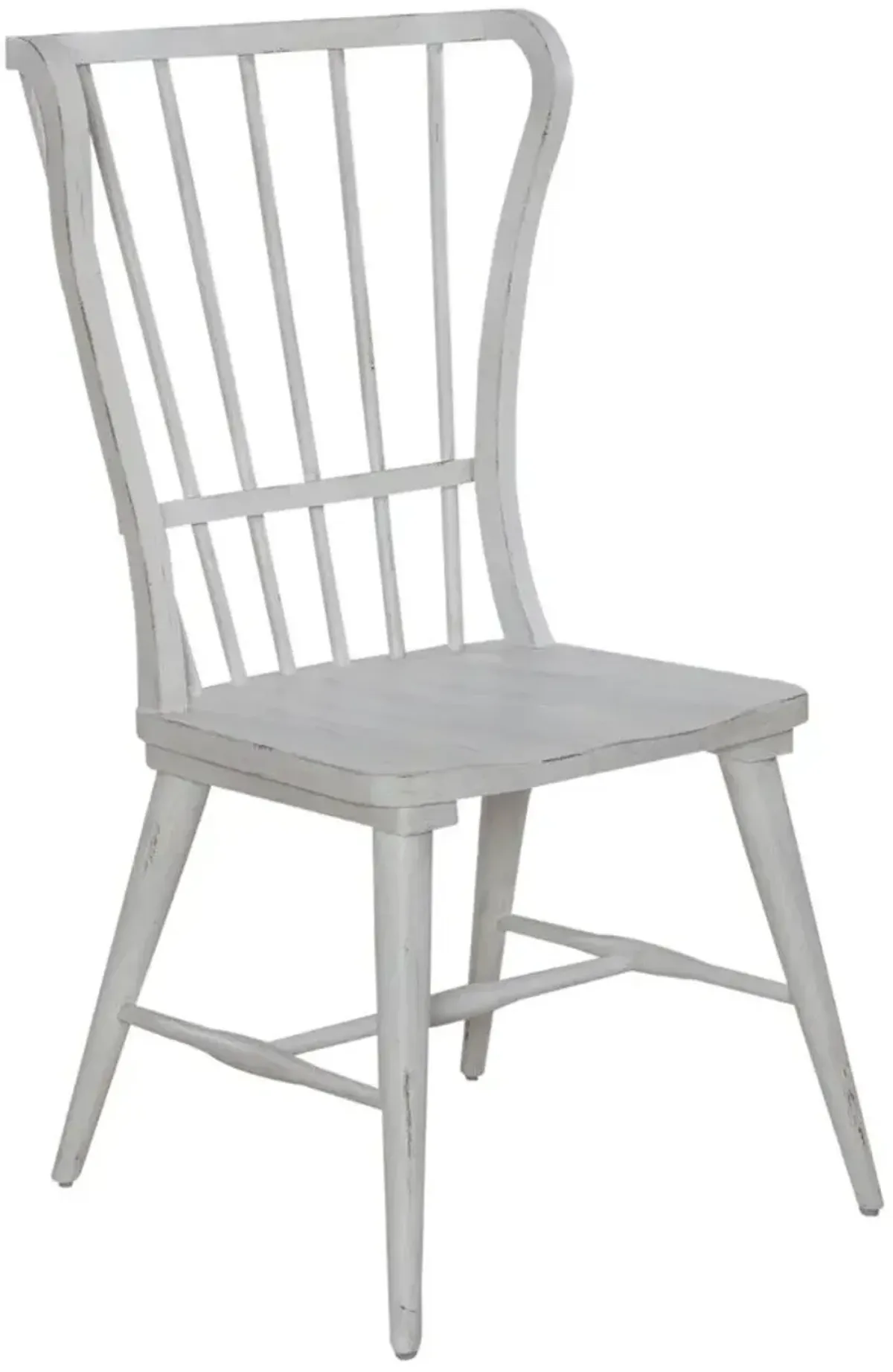 Liberty Furniture River Place Riverstone White Windsor Back Side Chair