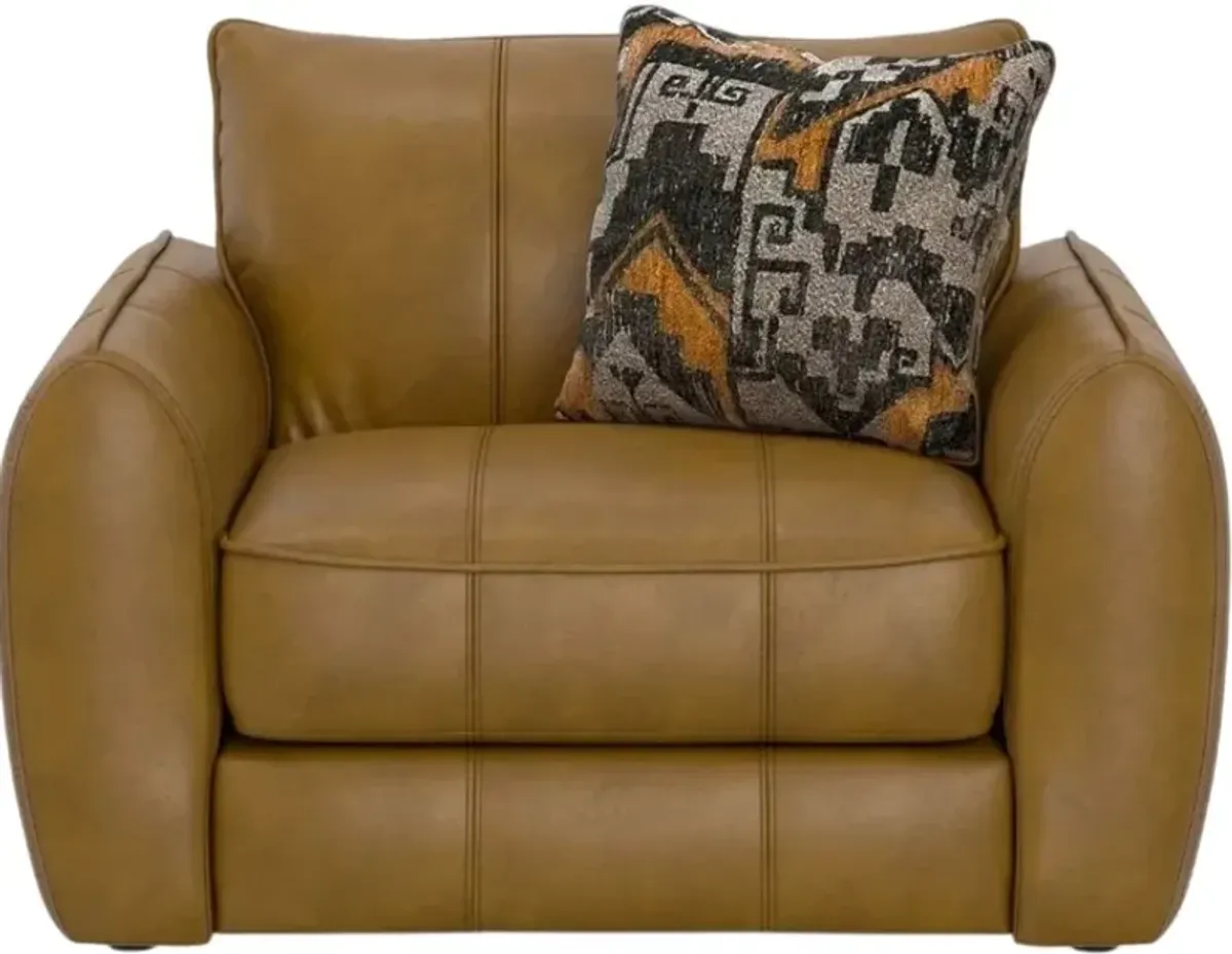 Jackson Furniture Corvara Caramel Leather Chair and a Half