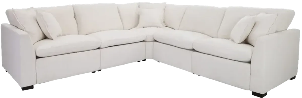 SynergyÂ® 2408 Nomad Snow 5 Piece Power Reclining Sectional
