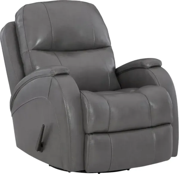 HomeStretch Phantom Light Grey Swivel Rocker