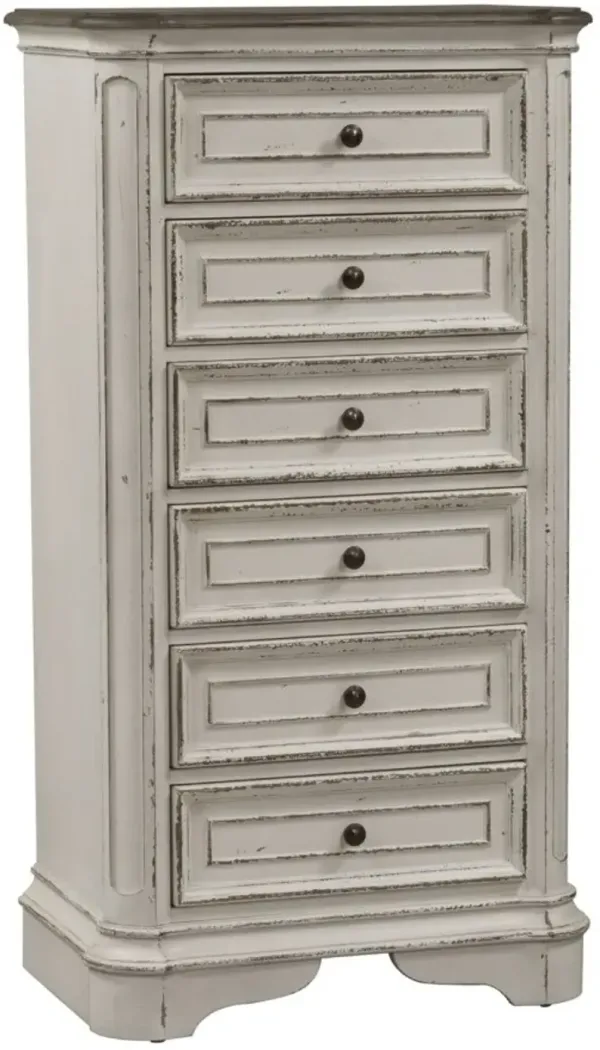 Liberty Furniture Magnolia Manor Antique White/Weathered Bark Lingerie Chest