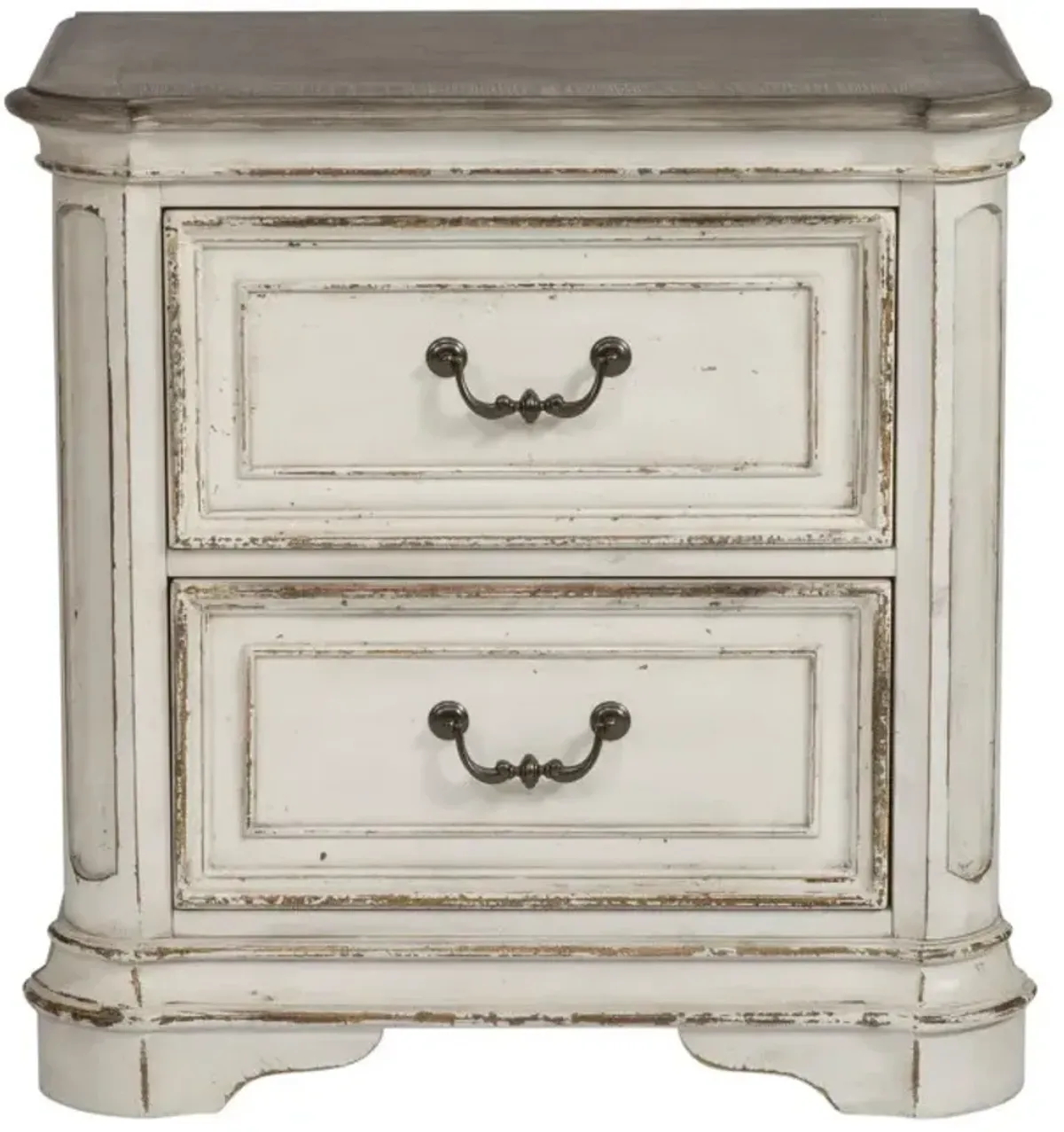 Liberty Furniture Magnolia Manor Antique White/Weathered Bark Nightstand