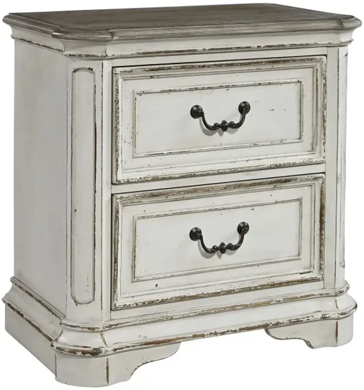 Liberty Furniture Magnolia Manor Antique White/Weathered Bark Nightstand