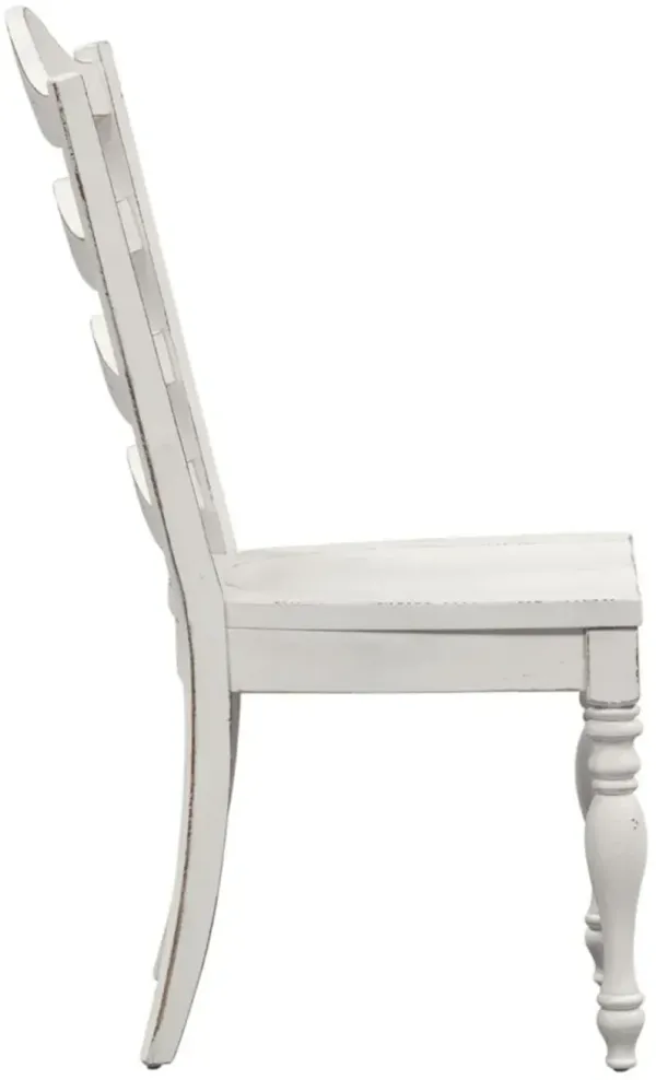 Liberty Furniture Magnolia Manor Antique White Ladder Back Side Chair