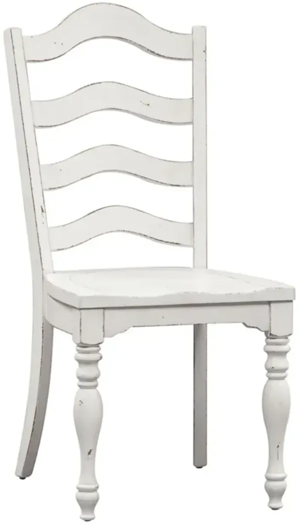 Liberty Furniture Magnolia Manor Antique White Ladder Back Side Chair