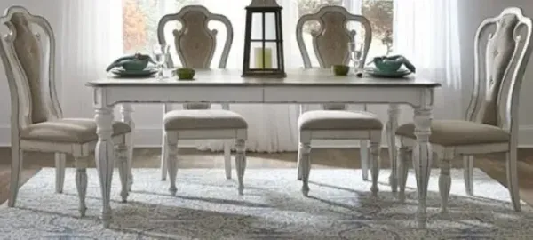 Liberty Furniture Magnolia Manor 5-Piece Antique White Rectangular Table Set