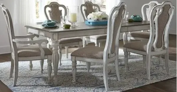 Liberty Furniture Magnolia Manor 7-Piece Antique White Rectangular Table Set