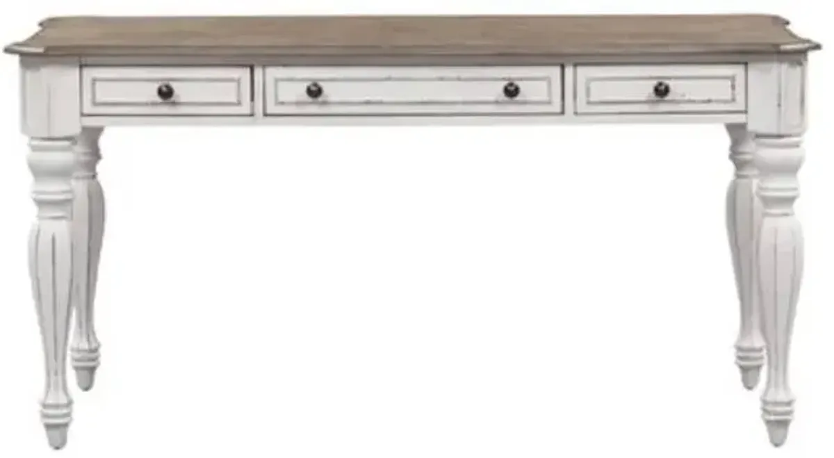 Liberty Furniture Magnolia Manor Antique White/Weathered Bark Writing Desk
