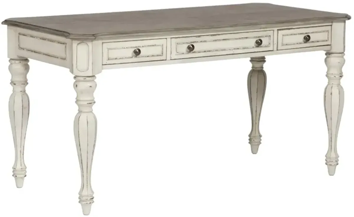 Liberty Furniture Magnolia Manor Antique White/Weathered Bark Writing Desk