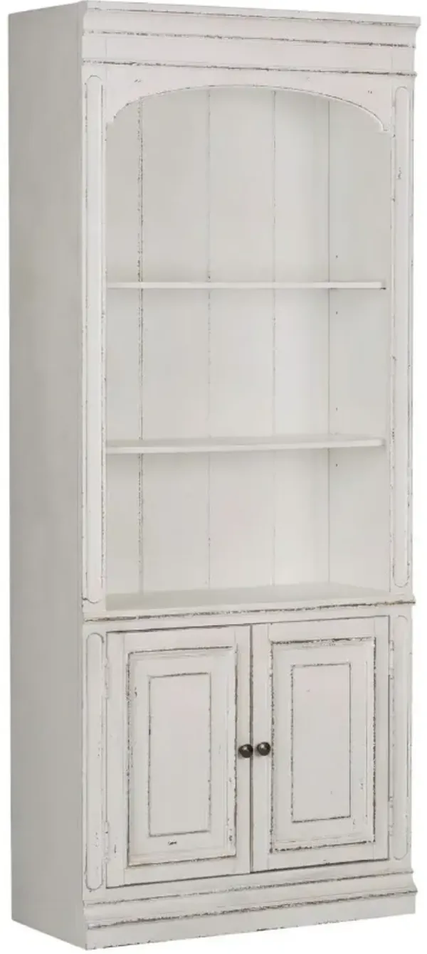 Liberty Furniture Magnolia Manor Antique White Bunching Bookcase