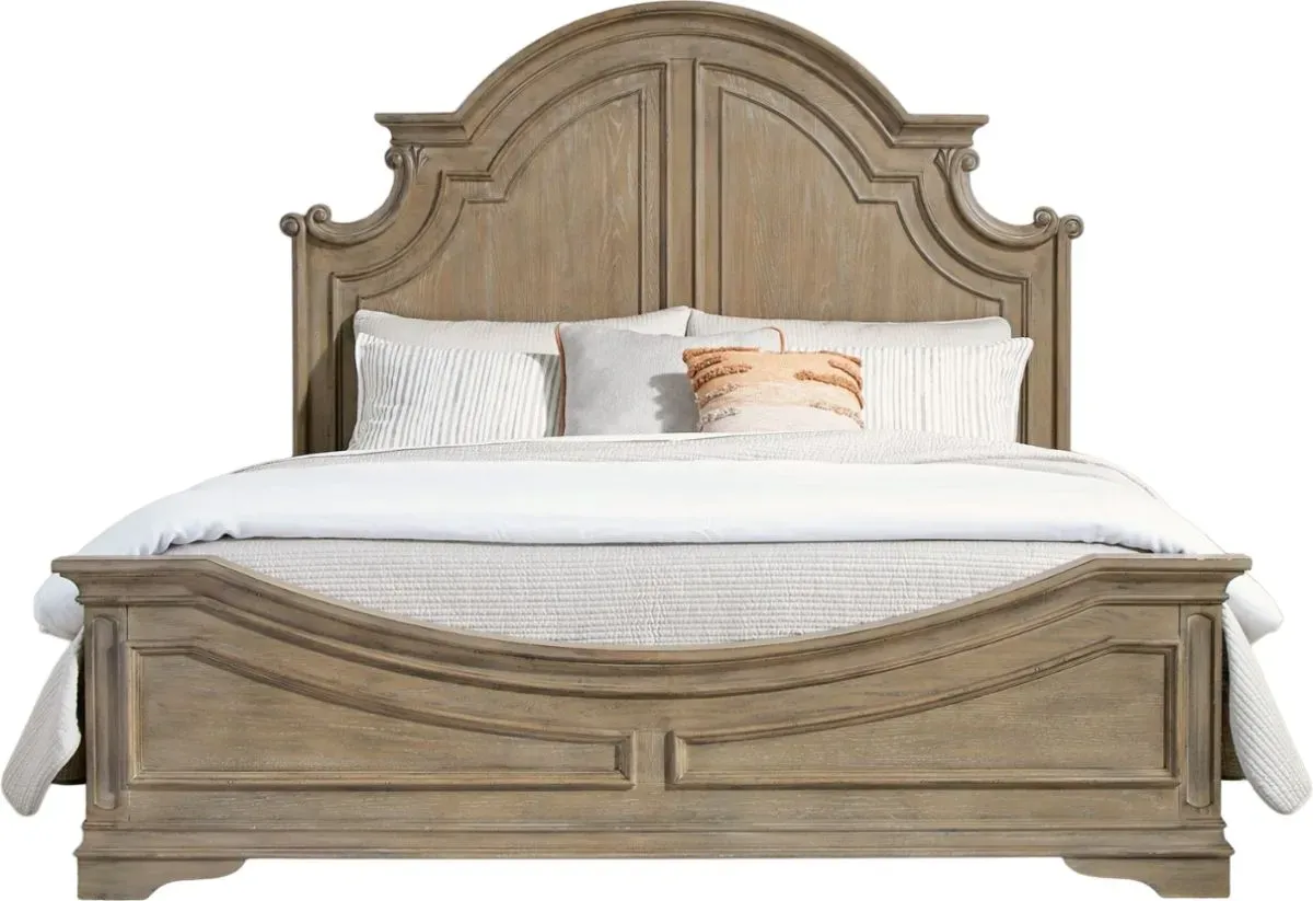 Liberty Furniture Magnolia Manor Weathered Bisque Queen Panel Bed