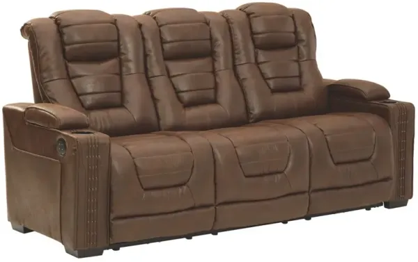 Signature Design by AshleyÂ® Owner's Box Thyme Power Reclining Sofa with Adjustable Headrest