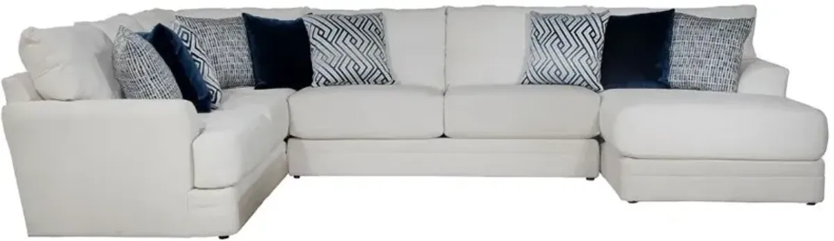 Jackson Furniture Polaris 3-Piece Off-White Right-Arm Facing Sectional and Chaise