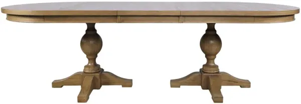 Jofran Inc. Brentwood Cascade Oak 102" Double Pedestal Dining Table