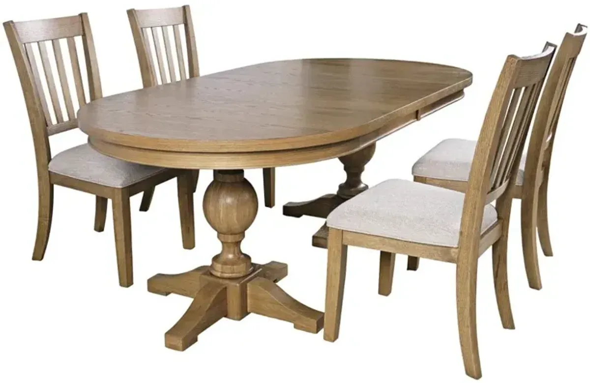 Jofran Inc. Brentwood 5-Piece Cascade Oak Dining Set