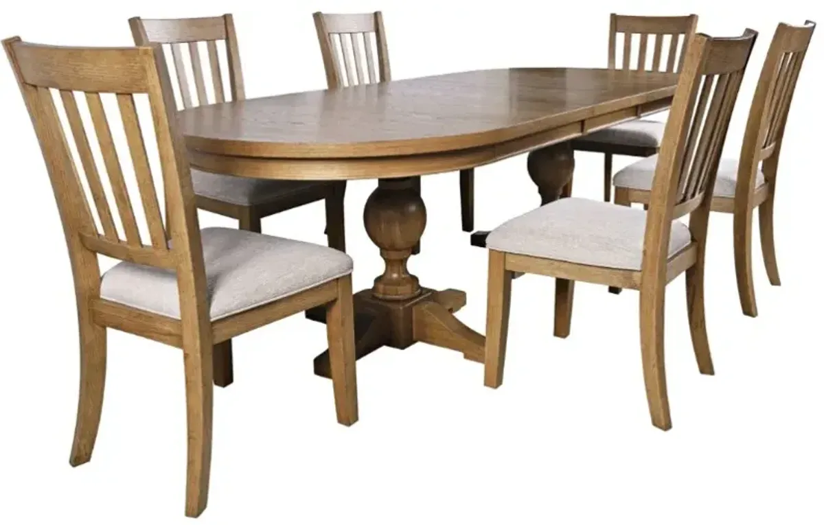 Jofran Inc. Brentwood 7-Piece Cascade Oak Dining Set