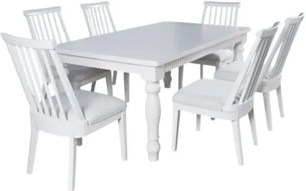 Jofran Inc. Westport 7-Piece White Rectangular Dining Set
