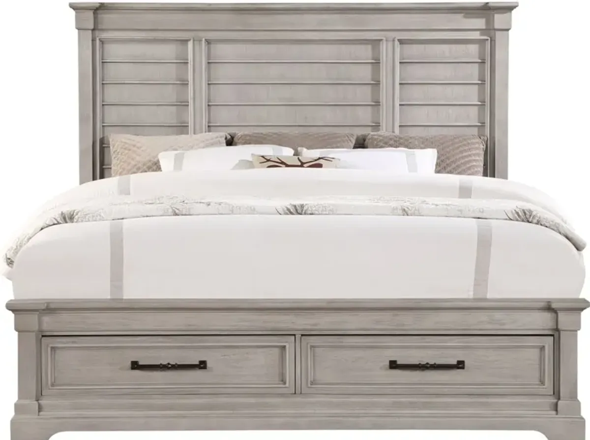 Holland House Furniture Woodbridge King Shutter Panel Storage Bed