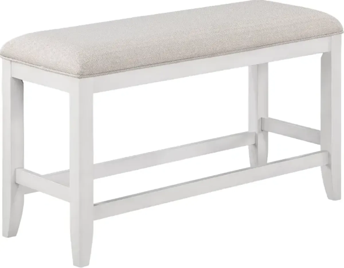 Crown Mark Wendy Gray/White Counter Bench