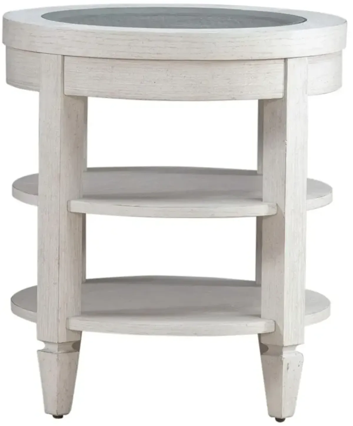Liberty Furniture Caruso Heights Whitestone Chairside Table