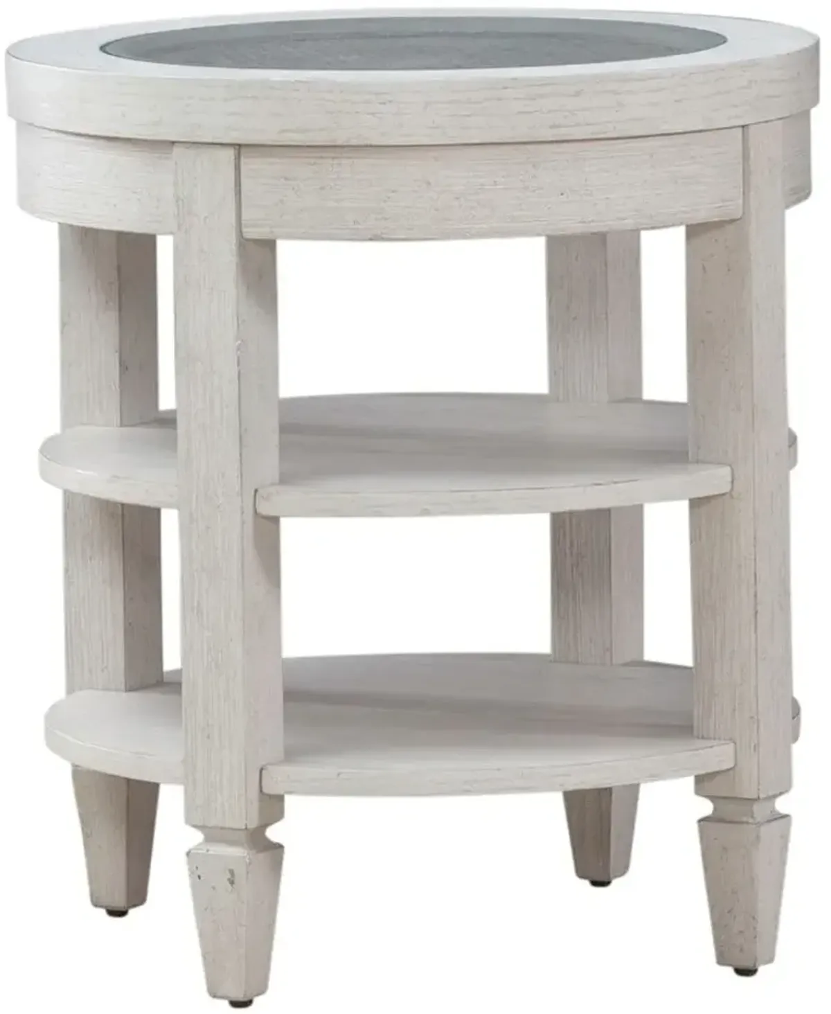 Liberty Furniture Caruso Heights Whitestone Chairside Table