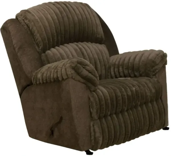 CatnapperÂ® Shaggy Chocolate Rocker Recliner