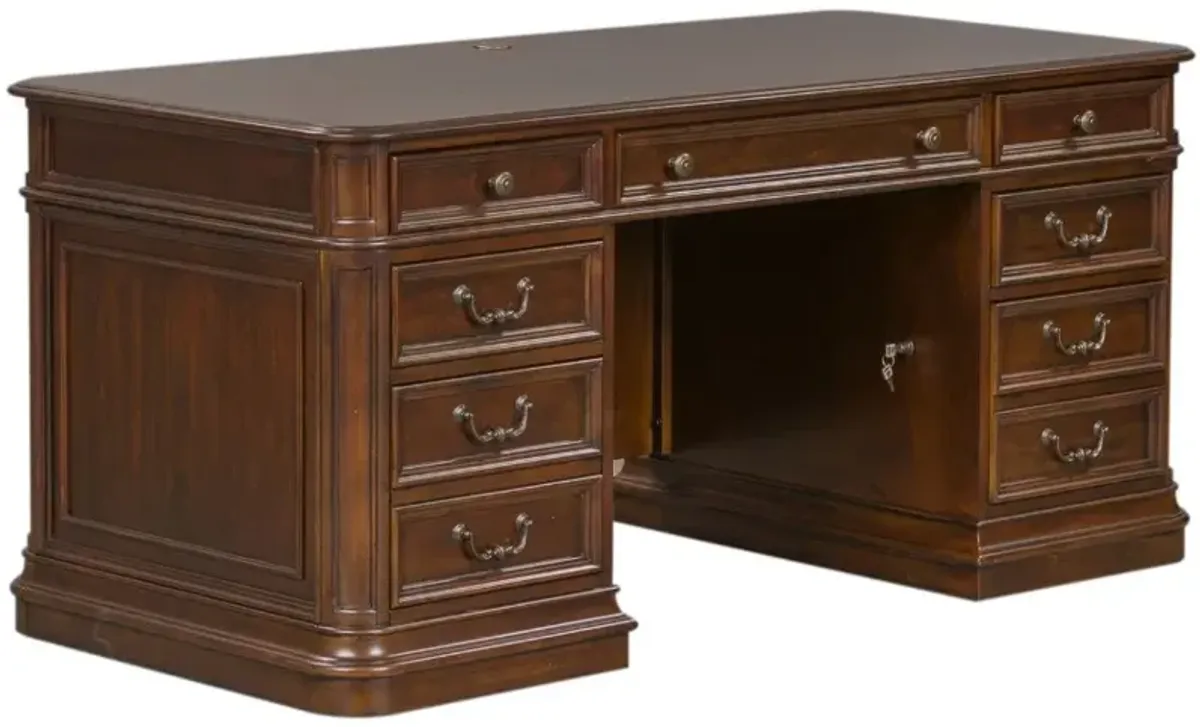 Liberty Furniture Brayton Manor Cognac Jr Executive Desk