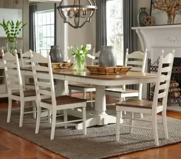 Liberty Furniture Springfield 7-Piece Double Pedestal Table Set