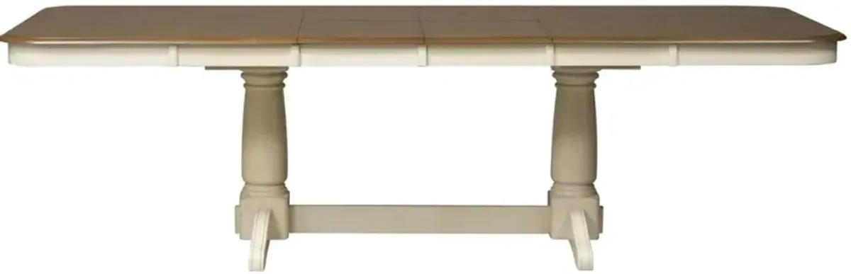 Liberty Furniture Springfield Honey/Cream Double Pedestal Table