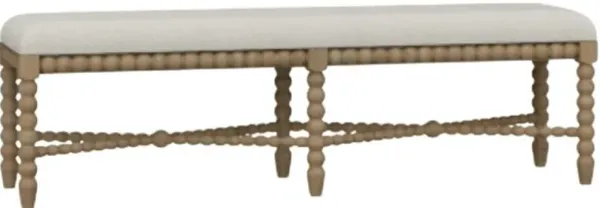 Elizabeth Ann Home Everly Beige/Brown Bench