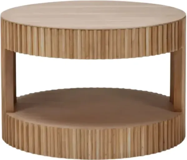 Elizabeth Ann Home Franklin Brown Round Side Table