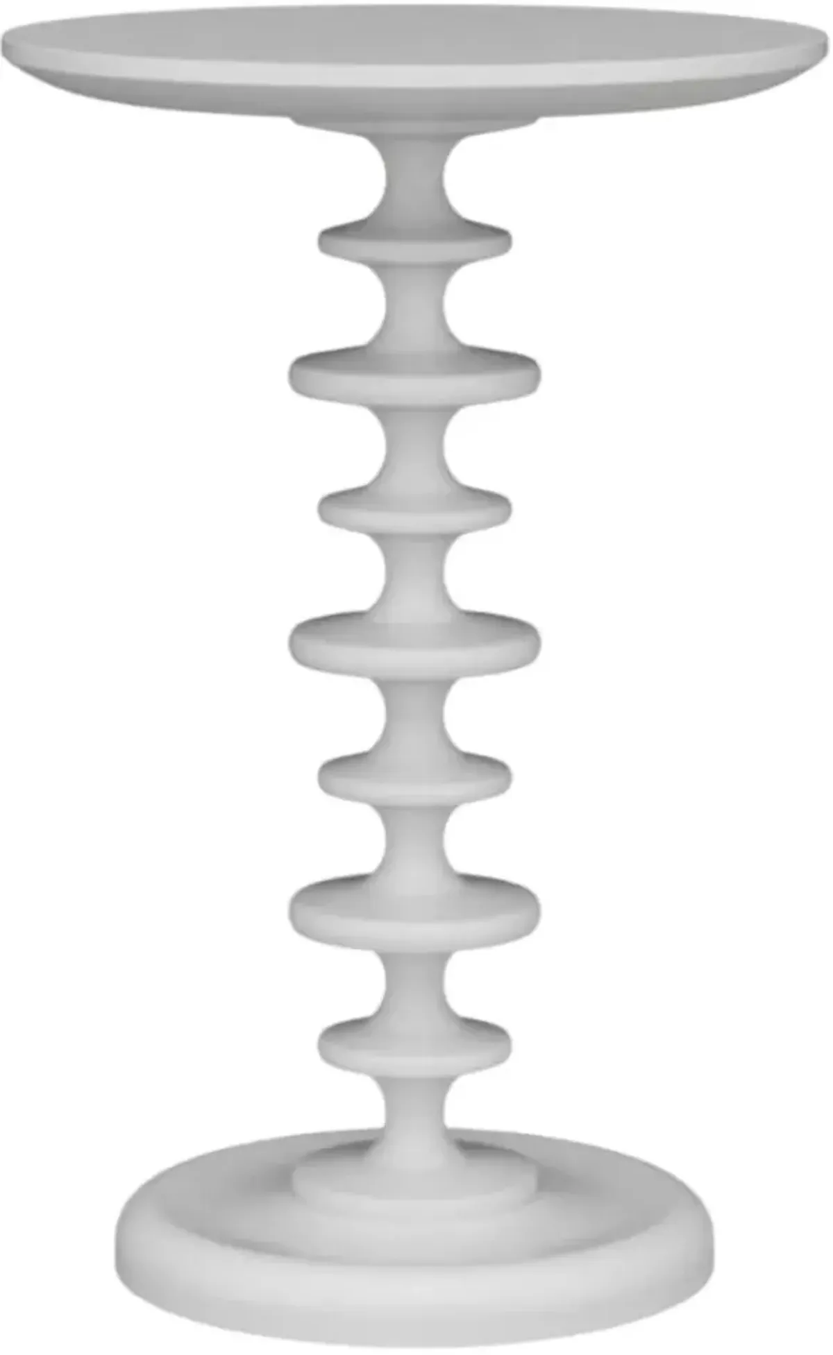 Elizabeth Ann Home Capri True White Round Side Table