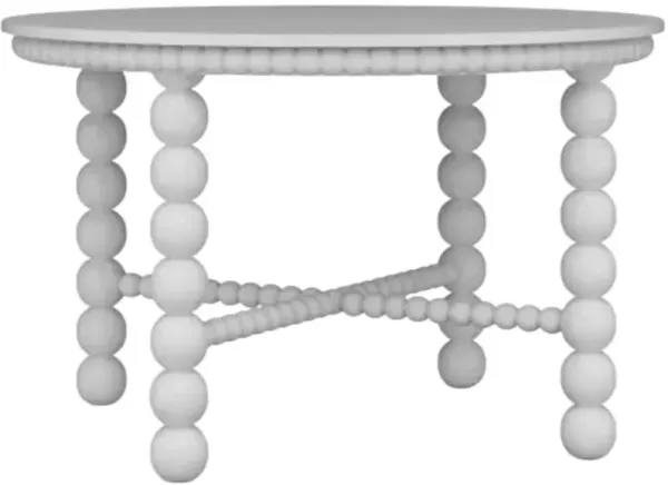 Elizabeth Ann Home Everly White 48'' Round Dining Table