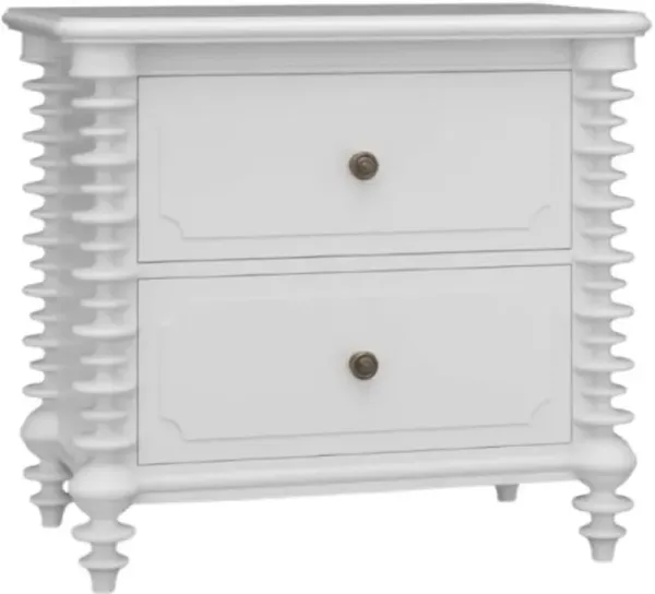 Elizabeth Ann Home Capri True White Nightstand