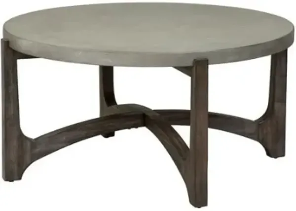 Liberty Furniture Rustic Brown Round Cocktail Table