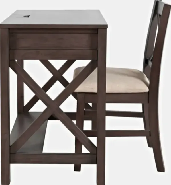 Jofran Inc. Hobson 2-Piece Gray Power Desk Set